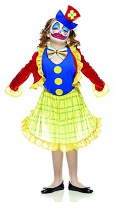 Pegasus Vestito Di Carnevale Clown Bambina Costume Carnevale