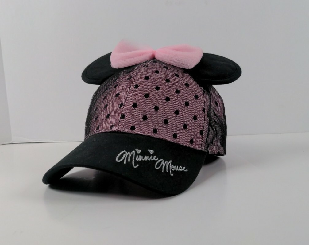 Disney hat ears bright pink black Minnie Pink Baseball Cap with Black Ears s-l400.jpg main image 4