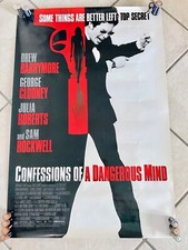 2002 CONFESSIONS D'UN ESPRIT DANGEREUX AFFICHE ORIGINALE DE FILM DESSINÉE BARRYMORE 