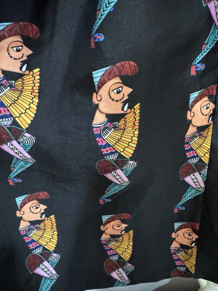 Falda Mujer Talla 2 Estampado Tribal Maxi Tejida Gitana Boho Bailando Hombres Foto 4 de 4