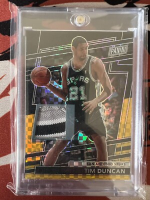 2024 Panini National VIP 2/5 Relic Gold Black Checkered Tim Duncan HOF