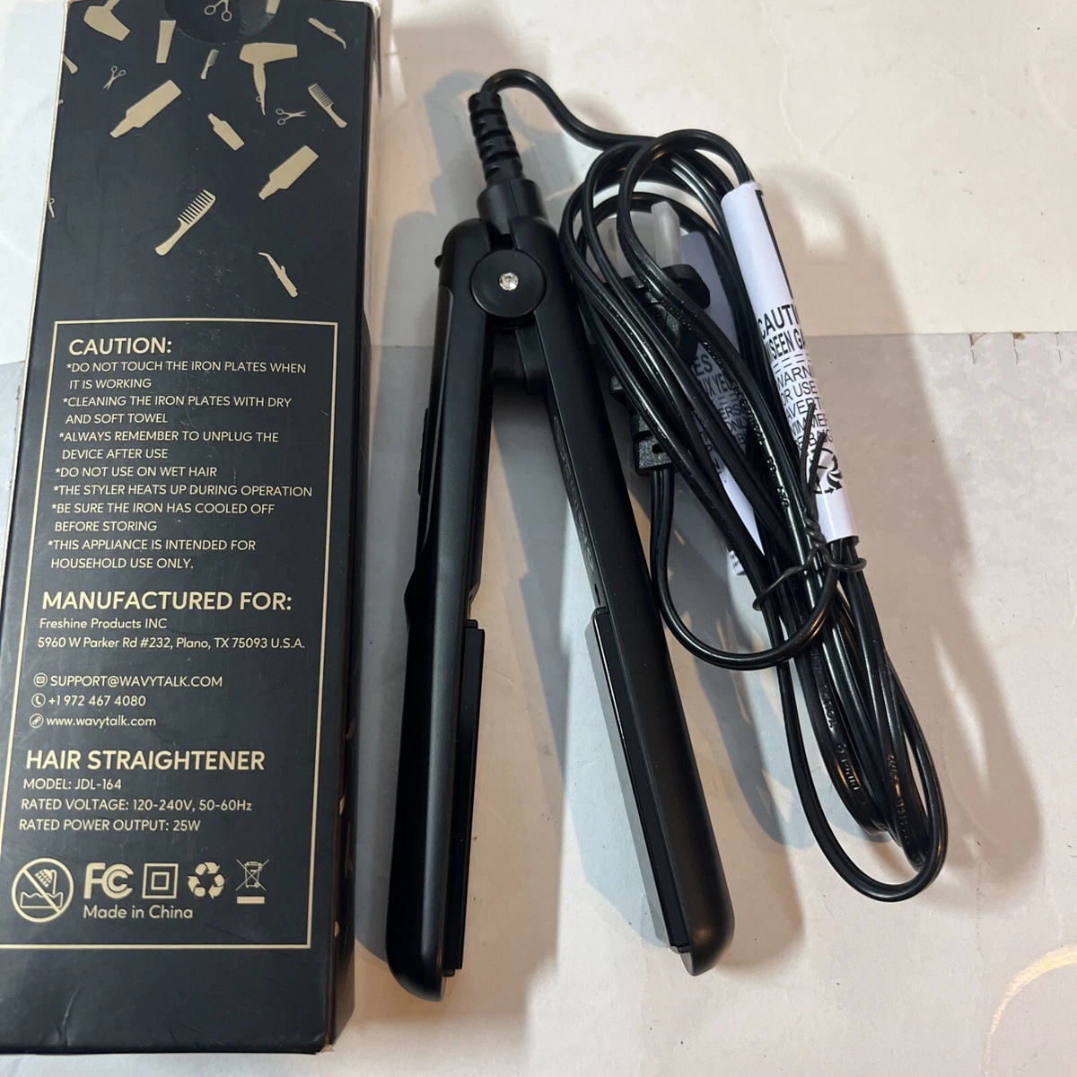 Wavytalk Mini Flat Iron 0.7 Inch Ceramic Mini Hair Straightener Small Flat Iron