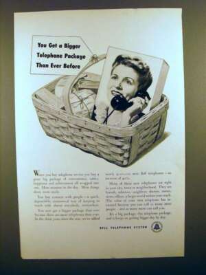 1948 Bell Telephone Ad - Bigger Package Than Before!