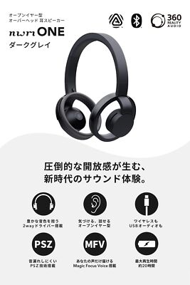 nwm ONE Open-Ear Over-the-Head Bluetooth Speaker ‎MBH001 Dark Gray