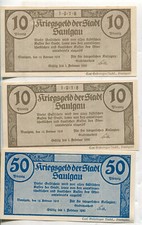Notgeld: Saulgau Badenia-Wirtembergia 3 sztuki (858)