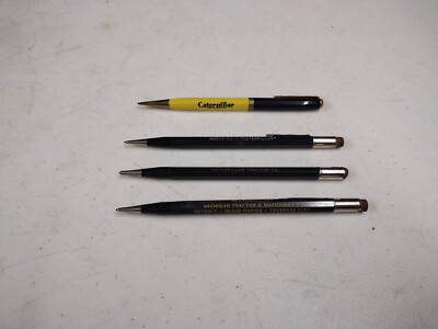 Vintage Early Caterpillar Tractor Co. Advertising Mechanical Pencil Lot Of 4