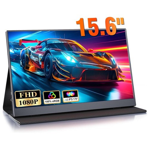 Portable Monitor 15.6 Zoll Tragbarer Mobiler Monitor FHD 1920x1080 HDR