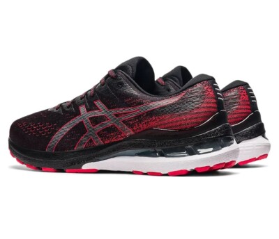 Asics GEL-Kayano 28 Black/Red Running Shoes Mens Size US 9
