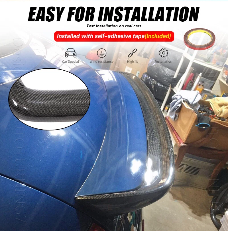 Alerón trasero de carbono real para Audi TT Mk1 tipo 8N Quattro 1998-06 Foto 4 de 4