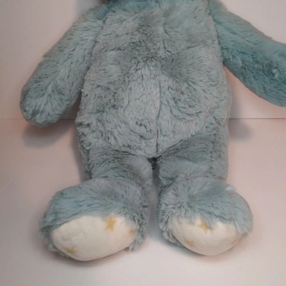 Peluche Cloud B azul soñador Hugginz hipopótamo 14 pulgadas peluche estrellas amarillas  Foto 3 de 4