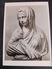 postcard art Portrait Bust of a Girl Roman Marble Metropolitan Museum RPPC
