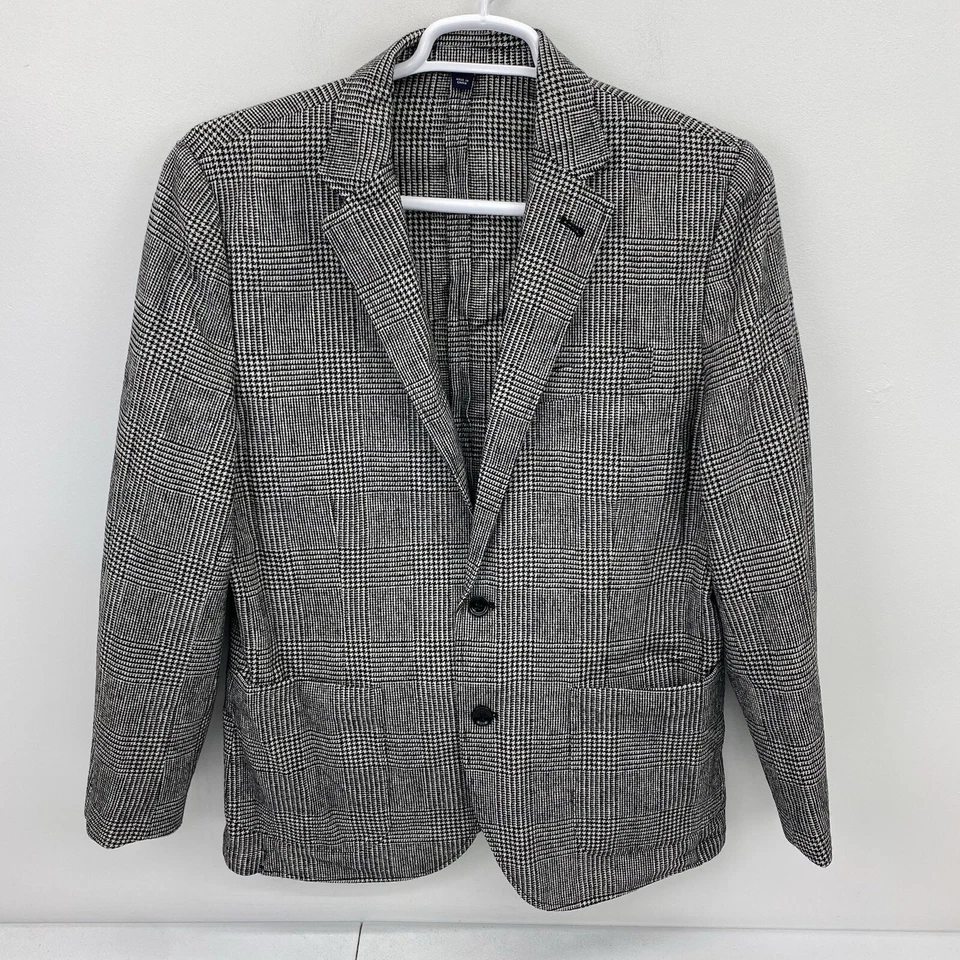 J. Crew Blazer мужской размер 40 костюм две кнопки Куртка Пальто бизнес Glen чек - Изображение 2 из 4