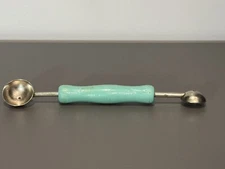 Double Ended Headed Fruit Ice Cream Melon Baller Spoon Scoop 7-Inch Long