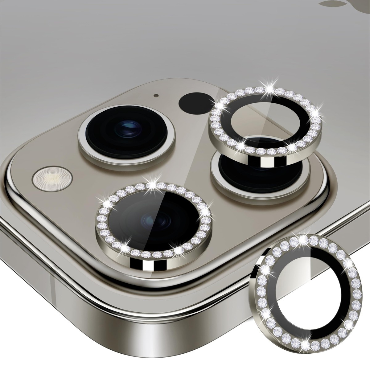 iPhone 15 Pro/Pro Max Lens Protector - Metal Ring - Scratchproof 