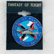 Fantasy of Flight Polk City FL Museum Souvenir P51 Mustang Spinner Enamel Pin