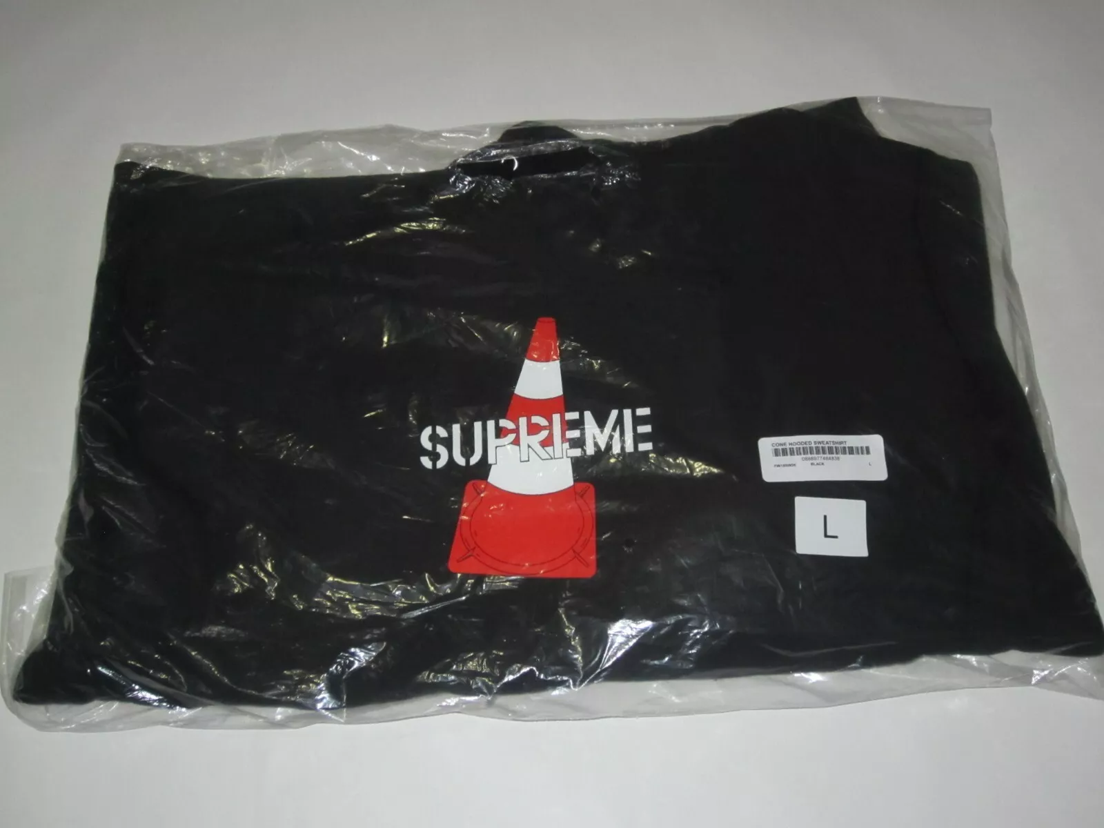 Sweat à capuche SUPREME New York Cone NOIR homme grand NEUF ! BOGO F/W 2019