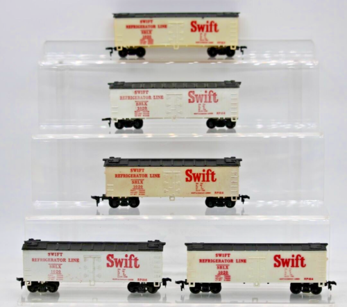 Life-Like HO Scale Swift Refrigerator Line SRLX #1020 Reefer Car Lot of 5 - Picture 1 of 21