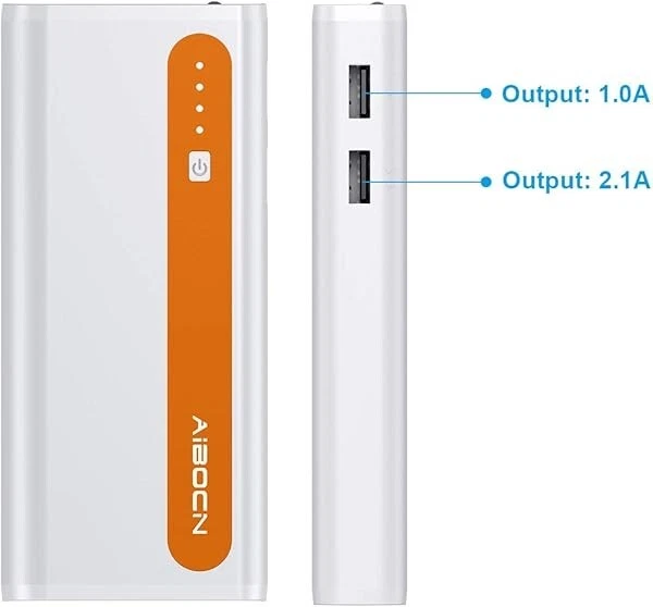Banco de alimentación cargador de batería externo de 10.000 mAh con salida USB doble Foto 3 de 4