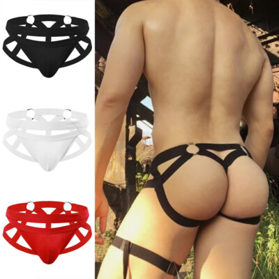 Jockmail Sexy Herren Jockstrap Slips Unterwäsche G-String Strings T-back Höschen