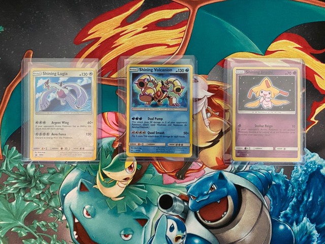 Shining Lugia, Shining Jirachi, Shining Volcanion Near Mint Condition