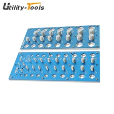 Nut and Bolt Thread Checker Bolt Size and Thread Gauge 21 Inch & 17 Metric Blue