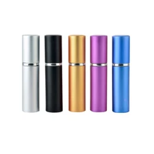 10/5Pcs Mini Travel Perfume Atomizer Bottle Spray Pump Case Refillable Portable.