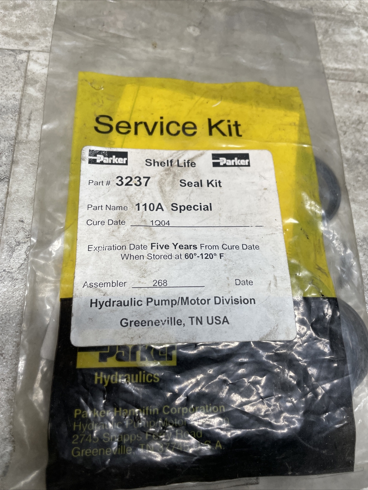 OEM Parker 3237 Seal Kit For 110A LSHT Hydraulic Motor, Expired, New eBay