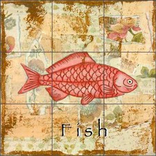 Ceramic Tile Mural Backsplash McKenna Sea Life Fish Undersea Art CCI-BRI255
