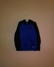 TEK GEAR Youth Pullover Hoodie Sweatshirt - Blue/Black Size Small "Nearly New"