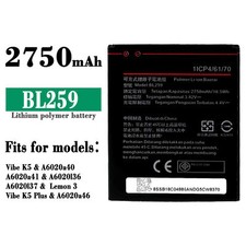 Batería Interna Para Lenovo Vibe K5 A6020a40 Lemon 3 Vibe K5 Plus BL259 2750mAh