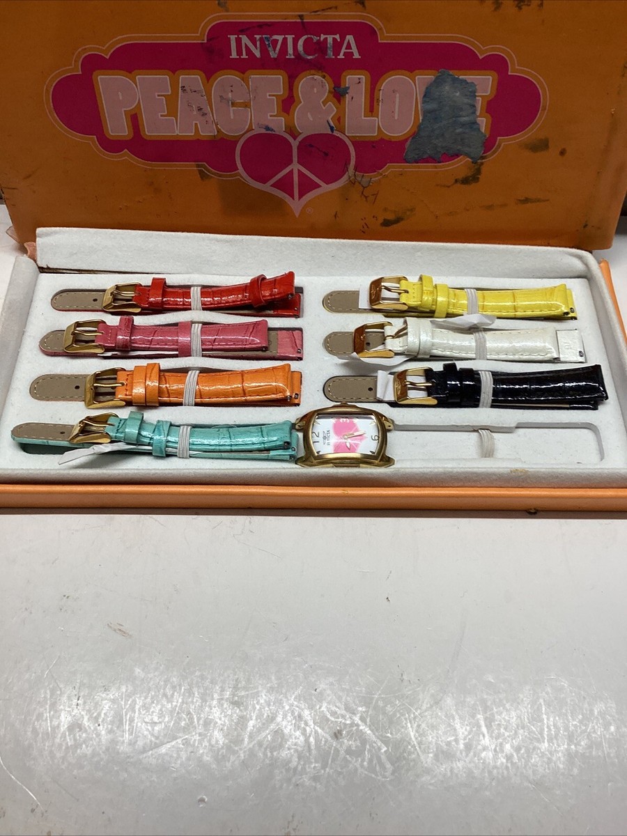 Ladies Multi-Color Band Peace & Love Set Invicta Analog  display picture 3