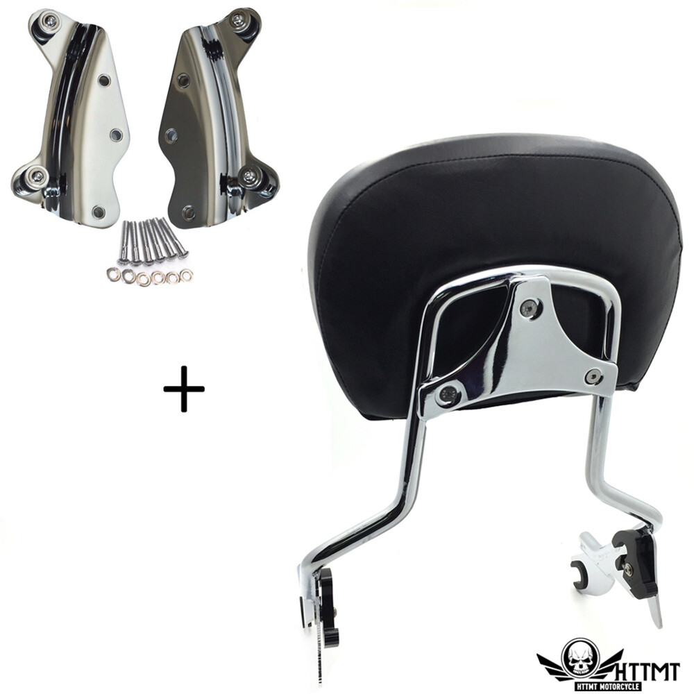 ストック Chrome Gear Skull Backrest Sissy Bar Docking For 09-13 Harley