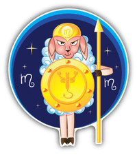 Funny Sign Of The Zodiac Scorpion With Lamb Car Bumper Sticker Decal ''SIZES''