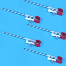 5 Pcs Lab Clamp Retort Prong Jaw 2 Finger 10-50Mm Adjustment，Rubber Jaws Labs Un