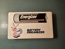 Vintage Energizer Battery Organizer Case Complete W/ 2 Battery Testers-Very...