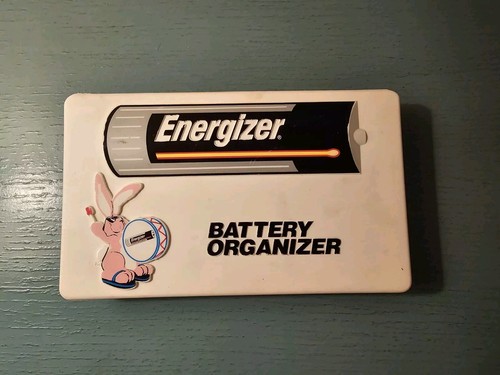 Vintage Energizer Battery Organizer Case Complete W/(2) Battery Testers-Very...