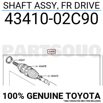 ディーラー製品 Chinese Factory Supply Car Front Axle Drive Shaft 43410