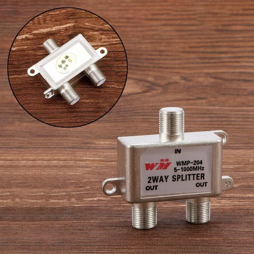 2 Way TV Receivers Satellite Signal Split Splitter Coax Cable Coaxial