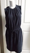 NEW ANN TAYLOR LOFT BLACK STRETCH SLEEVELESS PETITE DRESS SIZE SP 