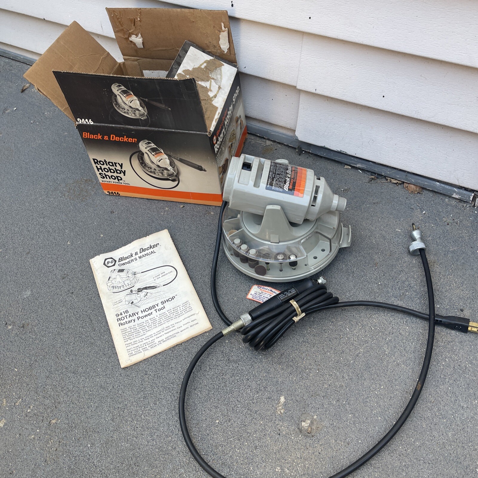 Vintage Black & Decker 94121 Rotary Hobby Shop Power Tool In Box Barely