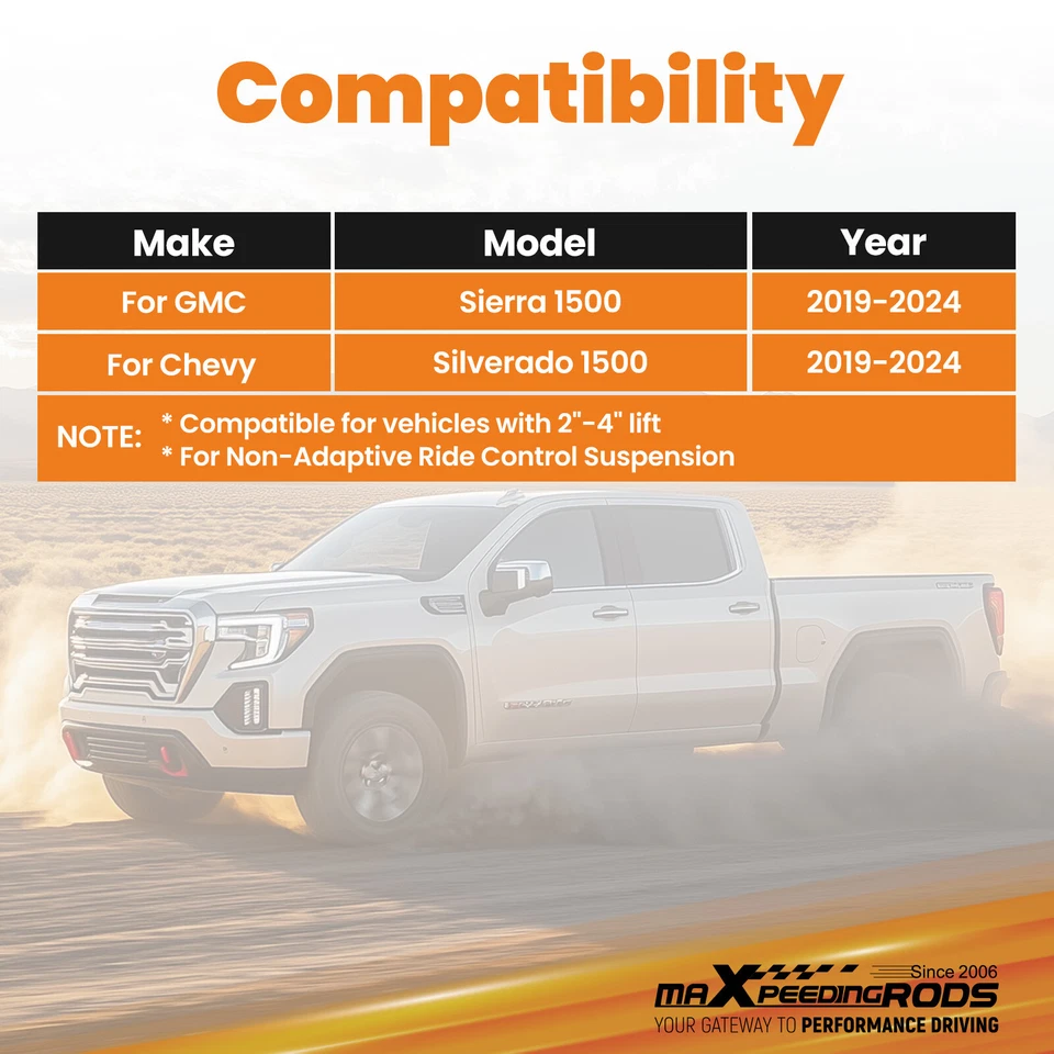 2-4" Lift Front Upper Control Arms Pair for 2019-24 Chevy Silverado Sierra 1500 - Image 4 of 4