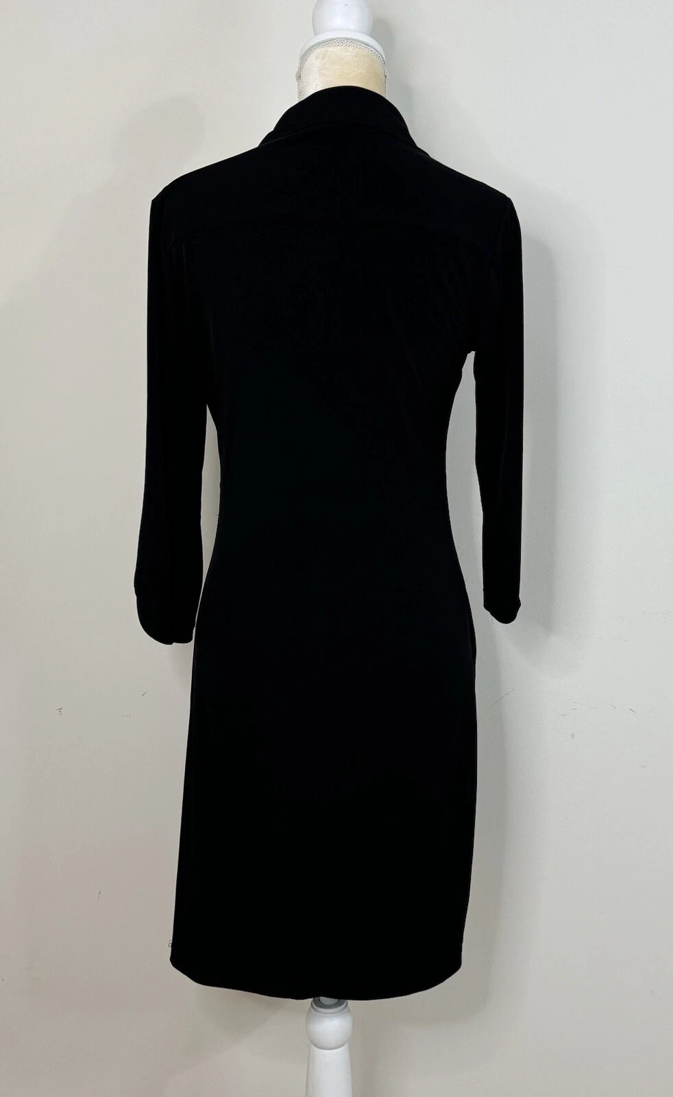 VETEMENTS Abito Saint Tropez West in maglia di maglia taglia 8 nero manica a 3 4