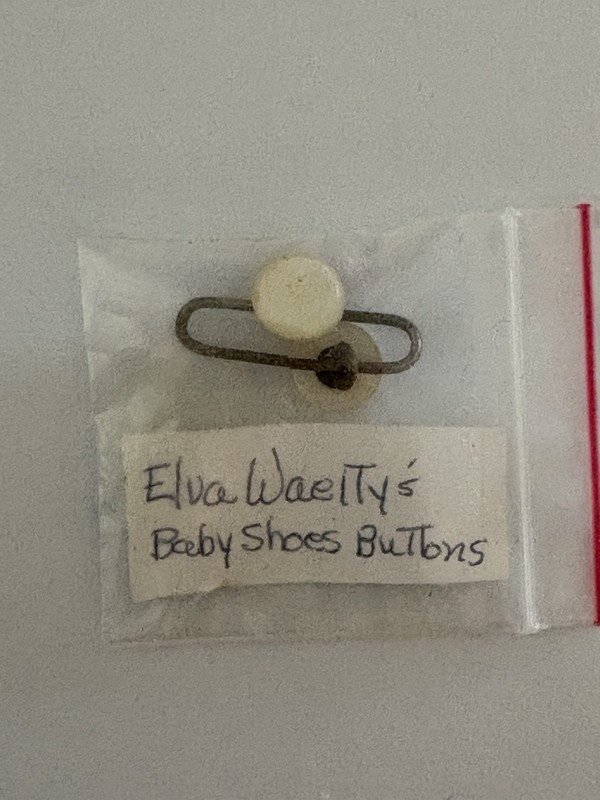 Antique, Mother Of Pearl Baby Shoe Buttons, Belonging To Baby Elva Waelty   1909