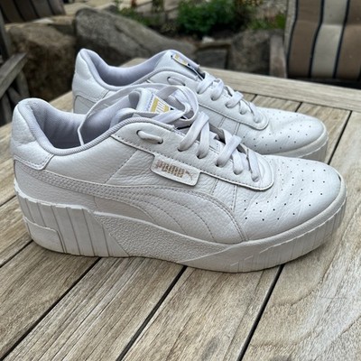 puma cali wedge Sneaker Low White Weiß 40.5 Leder 