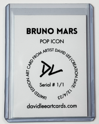 Bruno Mars Limited Edition Artist Signed “Pop Icon” Refractor