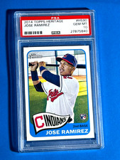 Jose Ramirez Rookie PSA 10 GMMT 2014 Topps Heritage #H590 Cleveland Indians 5840