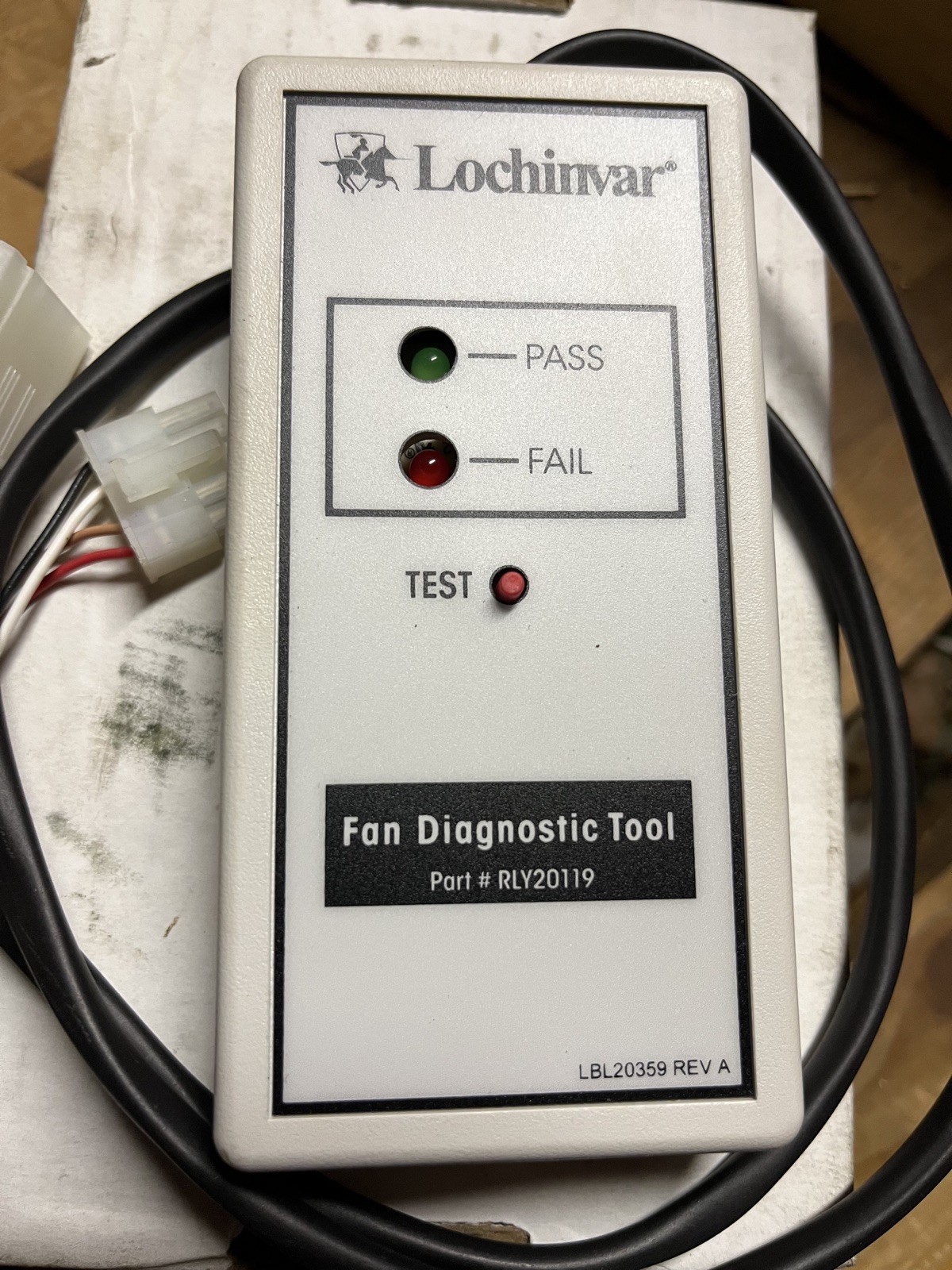 Lochinvar 100208463 Fan Tester Assembly Power Replacement MPN