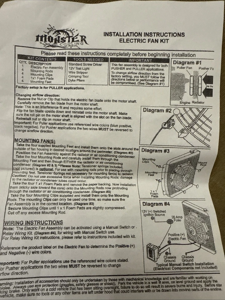 Monster 14” Cooling Radiator Fans New - Image 3 of 4