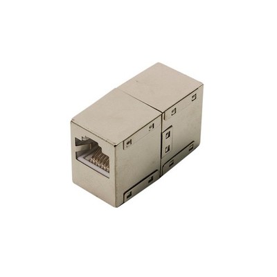 Logilink NP0031 RJ45 Mini Patchkabelverbinder, Cat.5e, geschirmt, Metallgehäuse