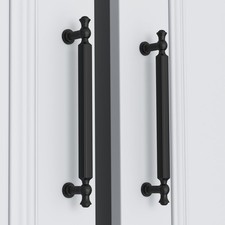 Goldenwarm 10 Pack 5 Inch Black Cabinet Handles Cabinet Pulls Matte Black Dra...